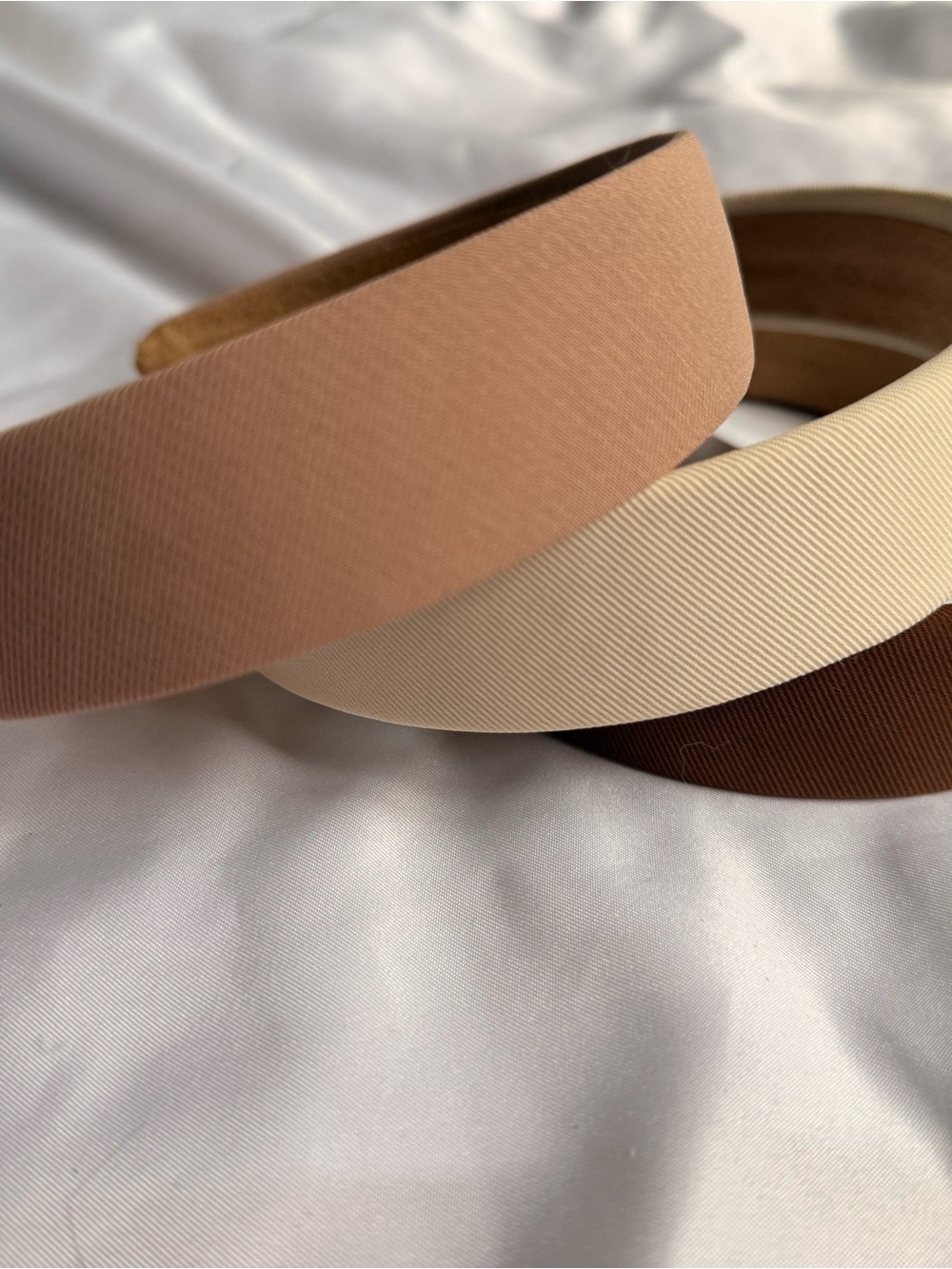 Neutral Toned Wide Fabric Headbands – Pack of 3